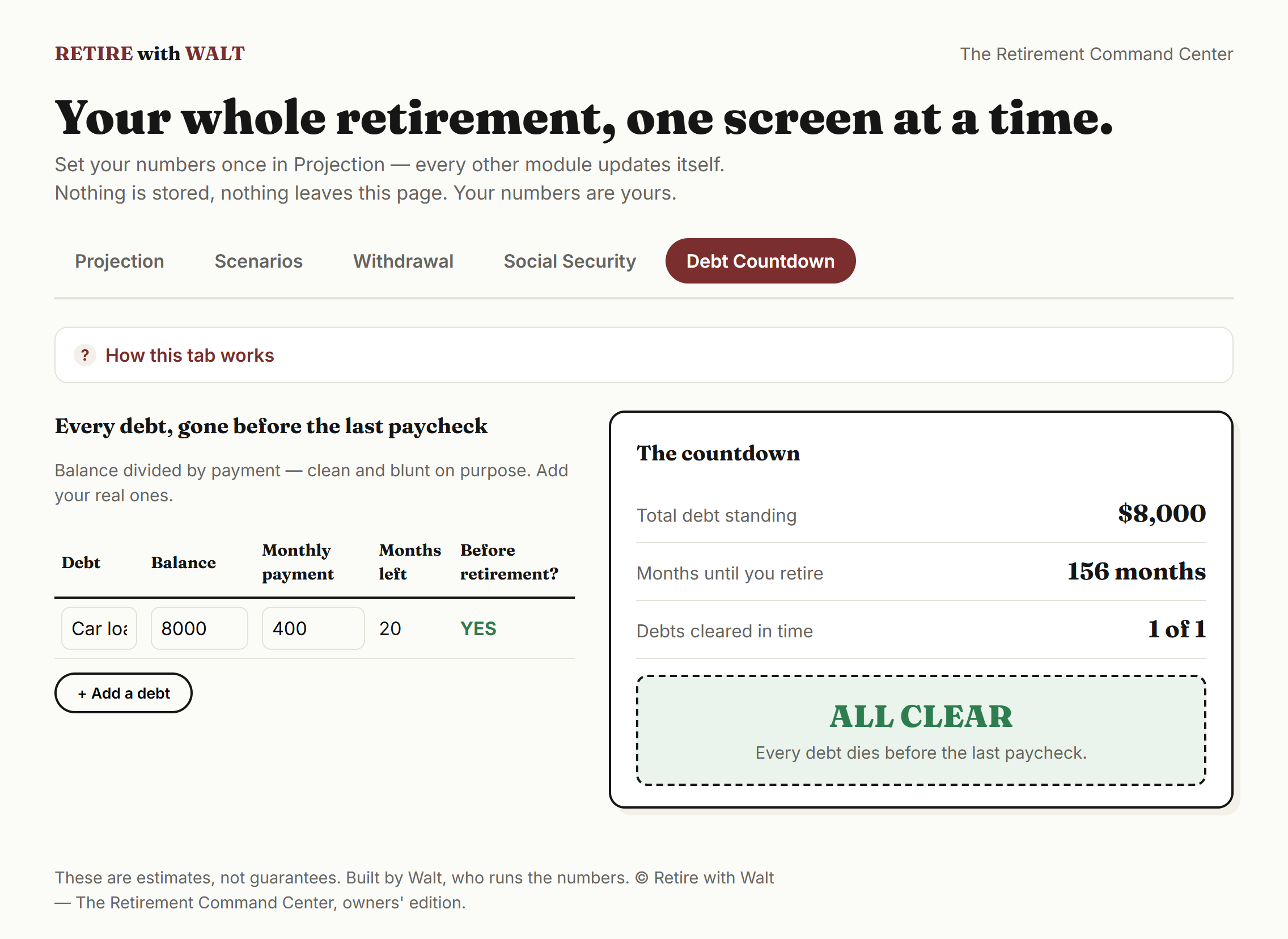 Can I Actually Retire? — The Retirement Command Center: Interactive Planner + Excel Spreadsheet (Both Formats Included)